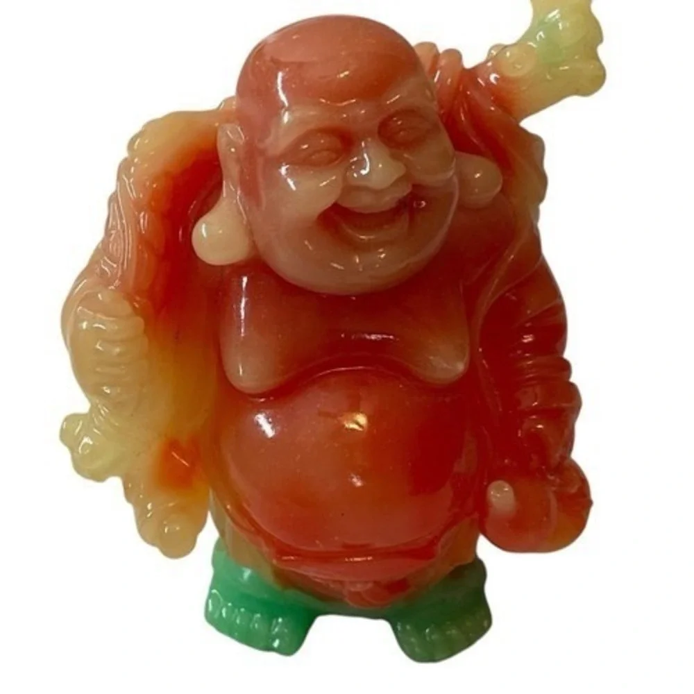 VTG Chinese Collectible Buddha Lucky Wealth&Good Fortune Statue 3.5